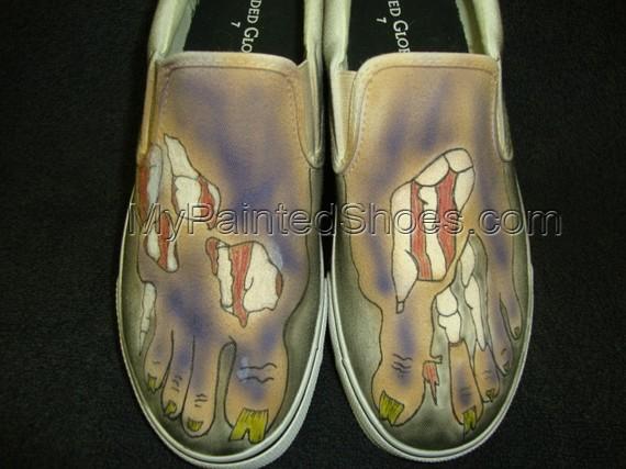 The Beatles Shoes Hand Painted Black and White Beatles Shoes Hand drawn ...