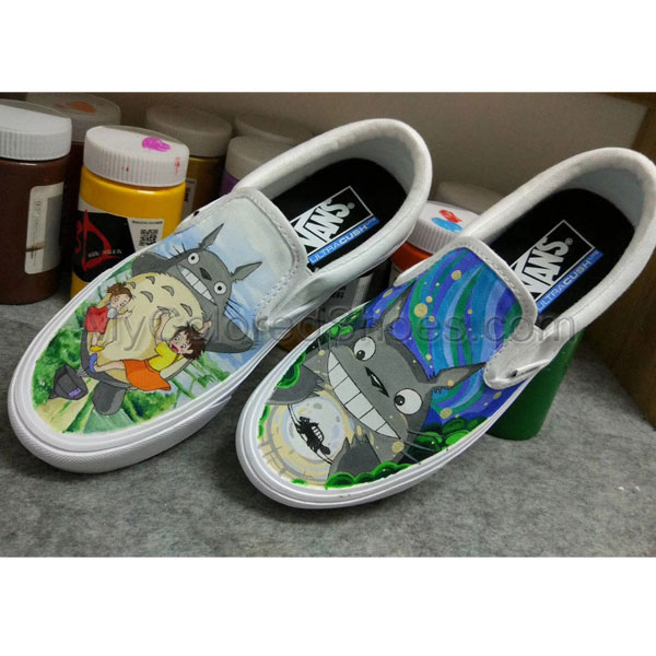 My Neighbor Totoro Hand Painted Shoes Design Slip On Canvas Sneakers ...