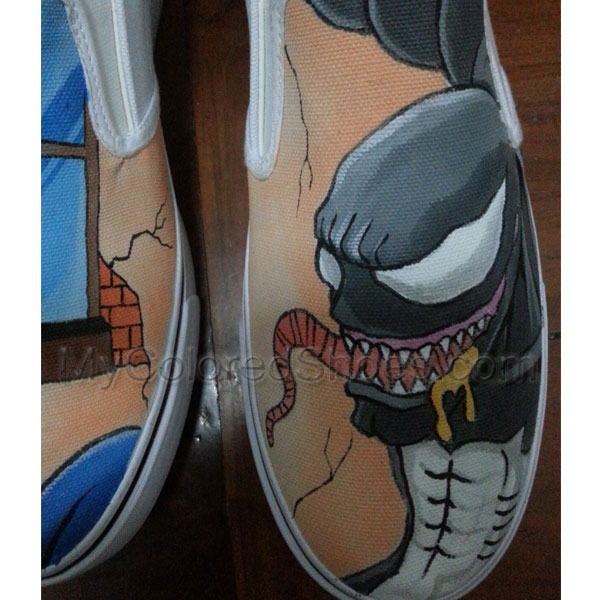 Handpainted Spider-Man Venom Canvas Sneaker Custom Hand Painted ...